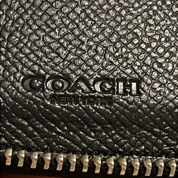 NWT Coach Small Zip Around Wallet with Star Glitter‎ Midnight Blue Money Wedding - Picture 15 of 16